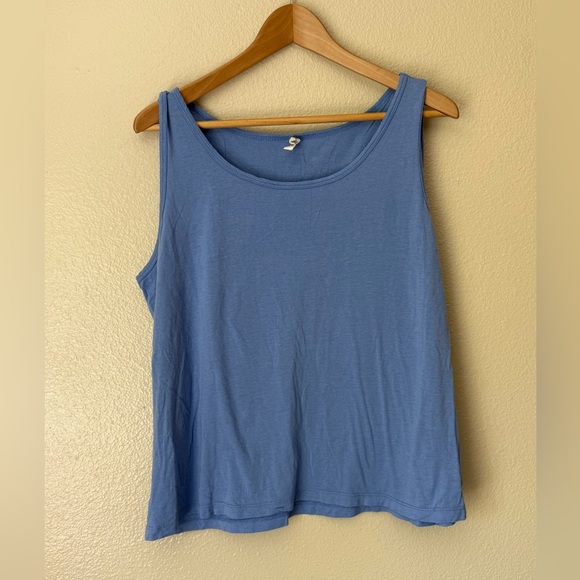 Bamboo Sun Moda Tops - Bamboo Sun Moda Blue Sleeveless Women's Top